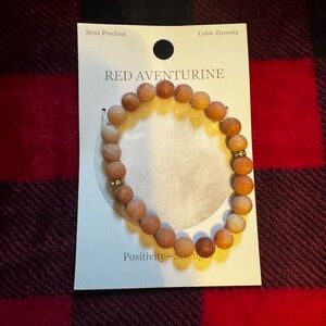 Red Aventurine Beaded Bracelet